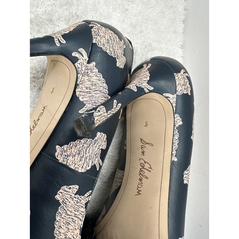Sam Edelman Ladies' Shoes, Pumps, Sheep and Pompoms Design. Teal. Size 8 US. - Picture 9 of 10